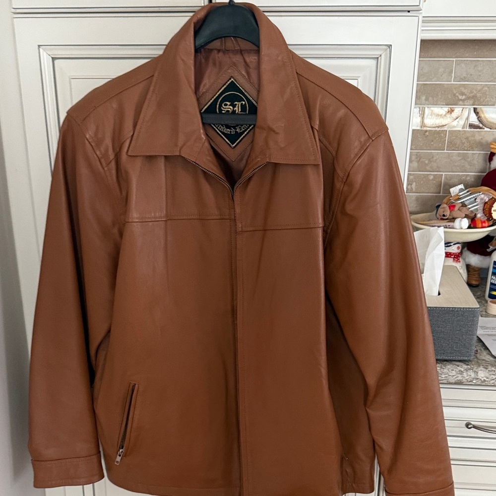 Scully Brown Leather Shirt Jacket